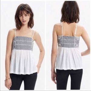 Madewell embroidered strap top